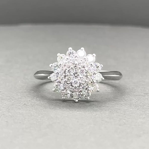 Estate 14K W Gold 0.70ctw Diamond Cocktail Ring