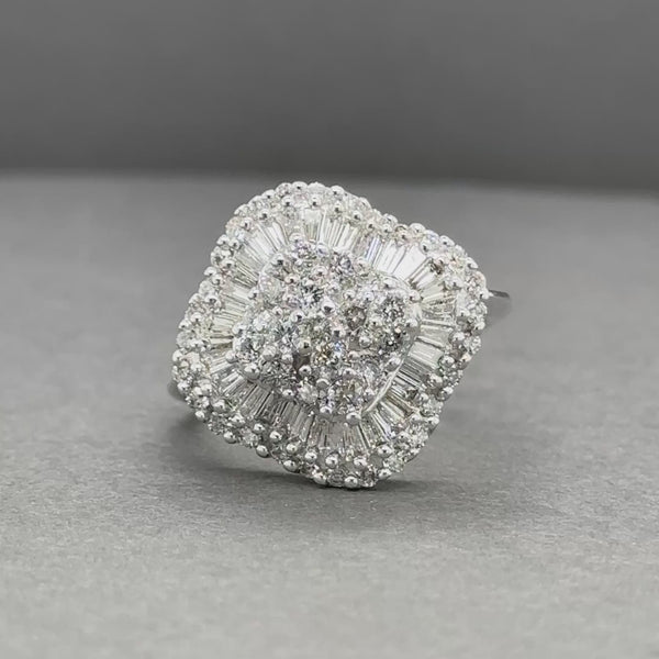 Estate Effy 14K W Gold 1.59ctw Diamond Cocktail Ring