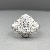 Estate Platinum Art Deco 0.46ctw Diamond Ring