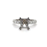 14K W Gold 0.89ctw E/VS2 Lab Created Diamond Mounting