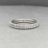 Estate 14K W Gold 0.52ctw G-H/SI1 Diamond Eternity Ring