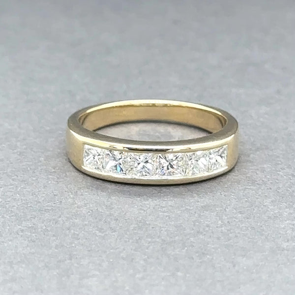 Estate 18K Y Gold 0.97ctw F-G/VS2-SI1 Diamond Anniversary Ring