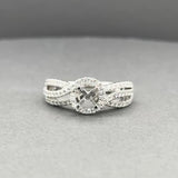 Estate 14K W Gold 0.50ctw H/SI1-2 Diamond Mounting Ring