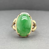 Estate 14K Y Gold 5.17ct Jadeite Cocktail Ring
