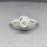Estate 14K W Gold 1.27ctw G-I/SI1-I2 Diamond Eng. Ring