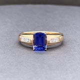 Estate 14K Y Gold 1.76ct Tanzanite & 0.31ctw G/SI2 Diamond Ring