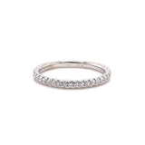14K W Gold 0.42ctw G/SI1 French Pave 3/4 Around Diamond Band