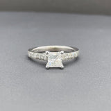 Estate 14K W Gold 0.99ctw G-I/VS2-SI1 Diamond Engagement Ring