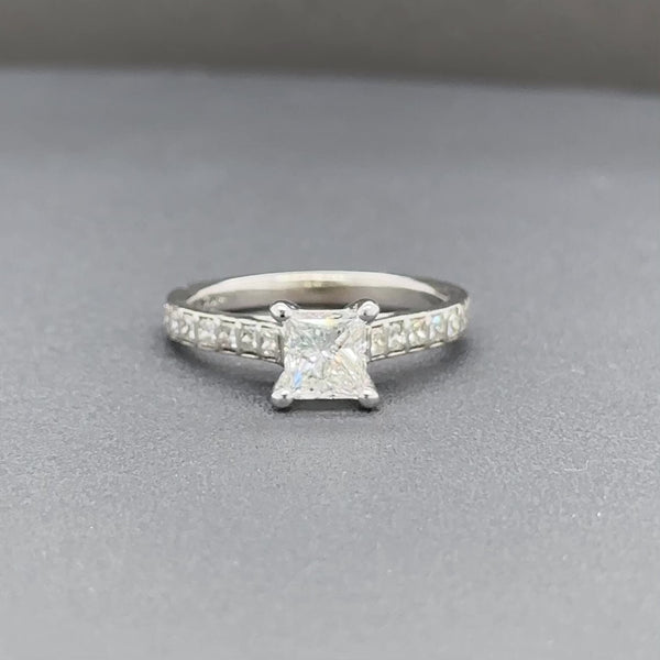 Estate 14K W Gold 0.99ctw G-I/VS2-SI1 Diamond Engagement Ring