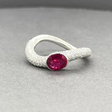 Estate 18K W Gold 1.04ct Ruby & 0.64ctw Diamond Ring
