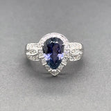 Estate 14K W Gold 2.50ct Tanzanite & 0.25ctw G-H/SI1-2 Diamond Ring