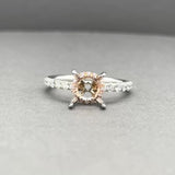 Estate 14K W Gold 0.38ctw H/SI2 Diamond Eng. Ring Semi-Mount