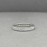 Estate Platinum 0.71ctw G-H/VS2-SI1 Diamond Eternity Ring