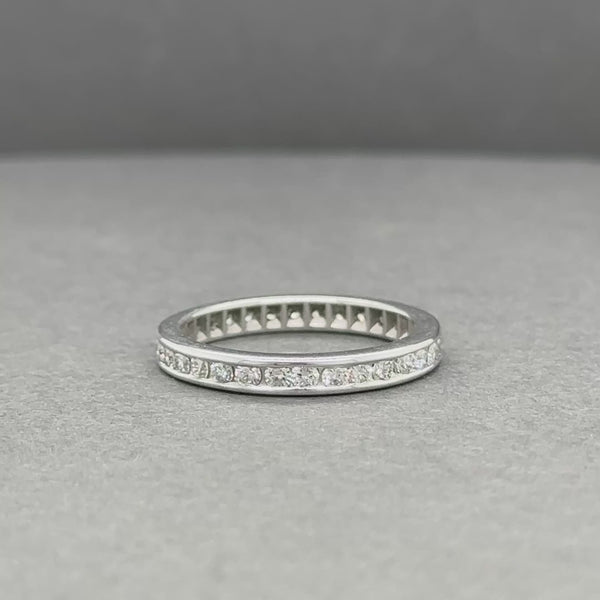 Estate Platinum 0.71ctw G-H/VS2-SI1 Diamond Eternity Ring