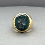 Estate 18K Y Gold 3.06ct Bloodstone Intaglio Ring
