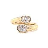 14K Y Gold 2.04ctw E/VS2 Double Oval Lab Created Diamond Ring