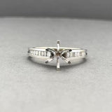 Estate 14K W Gold 0.31ctw G-H/VS2-SI1 Diamond Eng. Ring Semi-Mount