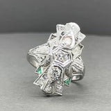 Estate Retro 18K W Gold 0.46ctw Diamond Ring