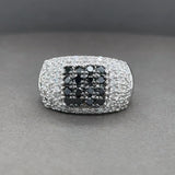Anillo Estate de oro de 14 quilates con diamantes negros y GH/SI1 de 2,39 quilates