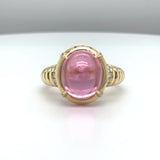 14K Y Gold 6.96ct Pink Tourmaline and 0.27cttw SI1/G Diamond Ring