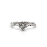 14K W Gold 0.19ctw SI2/G Diamond Diamond Cluster Clover Ring