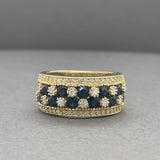 Estate 14K Y Gold 1.80ctw Sapphire & 0.30ctw Diamond Ring