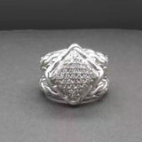 Estate John Hardy SS 18 Split Shank 0.27ctw Diamond Cable Ring