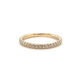 14K Y Gold 0.42ctw G/SI1 French Pave 3/4 Around Diamond Band