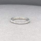 Estate Platinum 0.75ctw H/SI2-I1 Diamond Eternity Ring