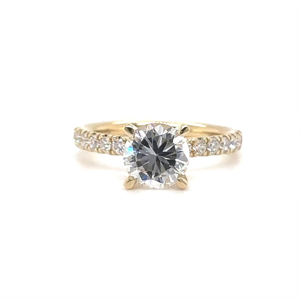 14K Y Gold 0.35ctw G/SI2 Diamond Mounting