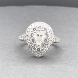 Estate 14K W Gold 1.88ctw H-J/SI2-I1 Diamond Eng. Ring