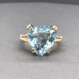 Estate 14K Y Gold 7.58ct Blue Topaz Cocktail Ring