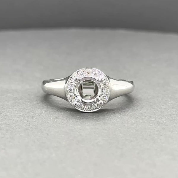 Estate 14K W Gold 0.15ctw H/SI1 Diamond Mounting Ring