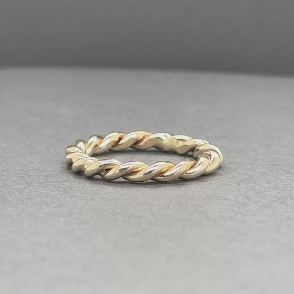 Estate 14K Y Gold 2.87mm Twisted Ring