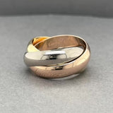 Estate Cartier 18K Tri-Color Gold XL Trinity Ring