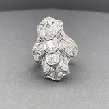 Estate Art Deco Platinum 1.12ctw G-H/SI1-2 Diamond Cocktail Ring