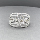 Estate 14K W Gold 0.81ctw G-H/SI1-2 Diamond Double Knot Ring