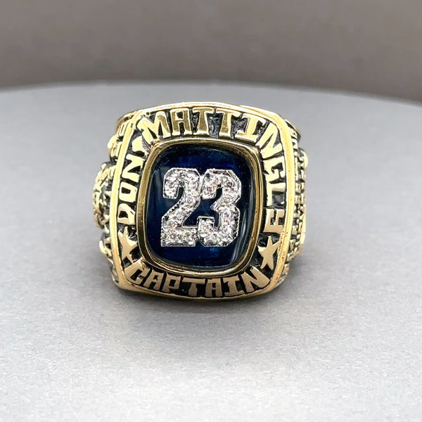 Estate 14K Y Gold H-I/SI1-SI2 Diamond 1998 issued Don Mattingly Career Ring
