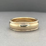 Estate 14K Y Gold 6.86mm Milgrain Ring