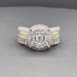 Estate 10K Y Gold 2.00ctw H-I/SI1-I1 Diamond Cluster Cocktail Ring