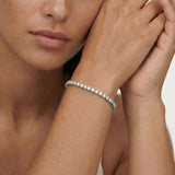 14K W Gold 7.00ctw F/VS1 Lab-Created Diamond Tennis Bracelet