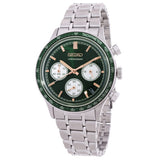 Men's Seiko Watch Sports Chronograph Green Dial 38mm SSB481