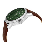 Men's Seiko Watch Brown Band Green Dial SNE529