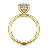 14K W Gold Solitaire Diamond Engagement Ring Mounting
