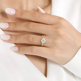 14K W Gold Solitaire Diamond Engagement Ring Mounting