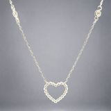 SS 0.02cttw Diamond Heart Necklace - Walter Bauman Jewelers