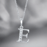 SS 0.03cttw H/I1 Diamond Initial 'E' Pendant - Walter Bauman Jewelers