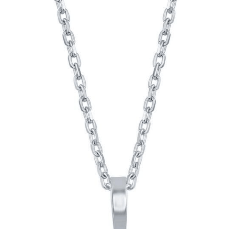 SS 0.03cttw H/I1 Diamond Initial 'F' Pendant - Walter Bauman Jewelers