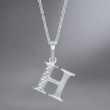 SS 0.03cttw H/I1 Diamond Initial 'H' Pendant - Walter Bauman Jewelers