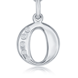 SS 0.03cttw H/I1 Diamond Initial 'O' Pendant - Walter Bauman Jewelers